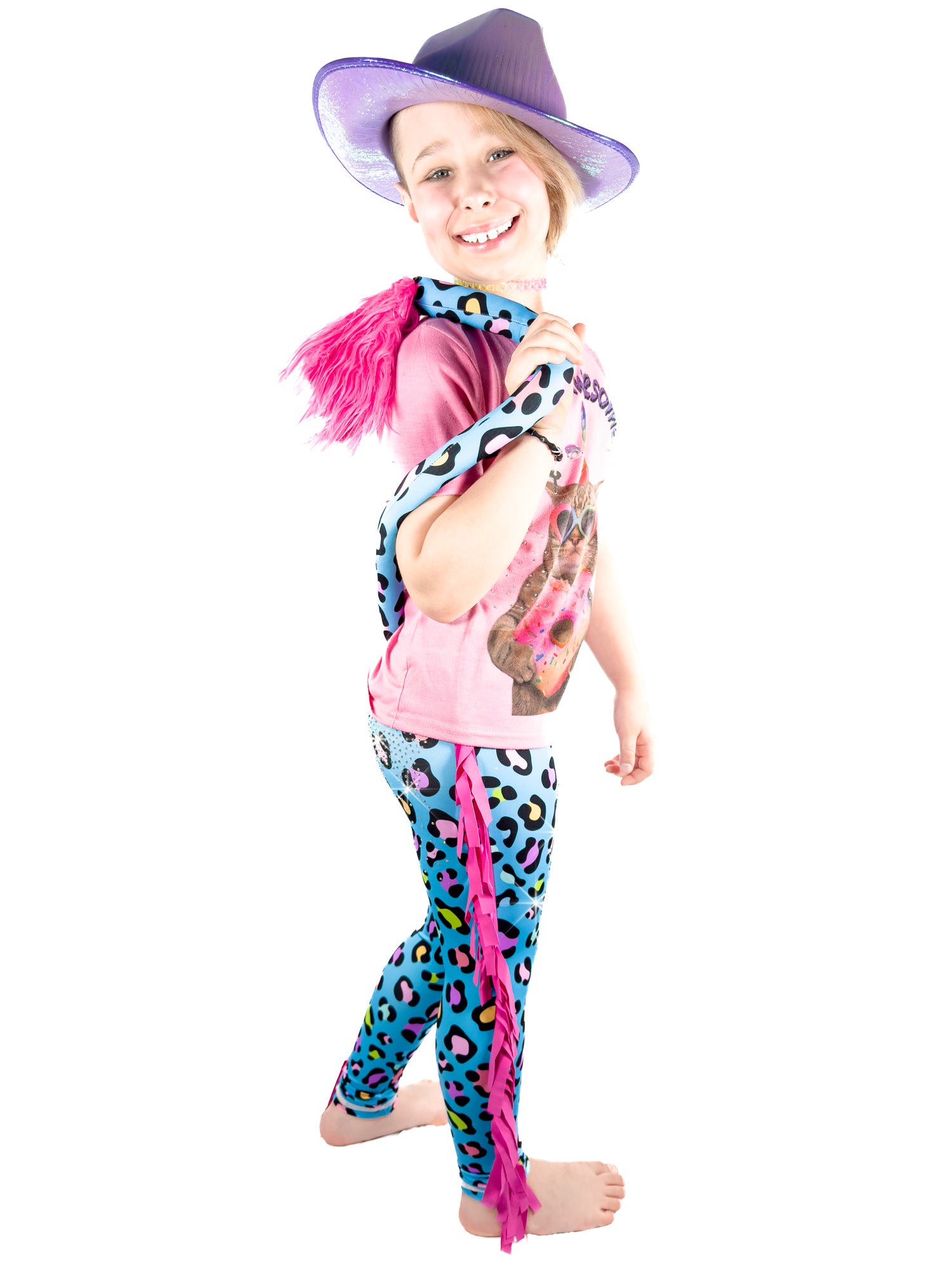 Blue Frill Pants Girls Leggins with Tail by Tailys.